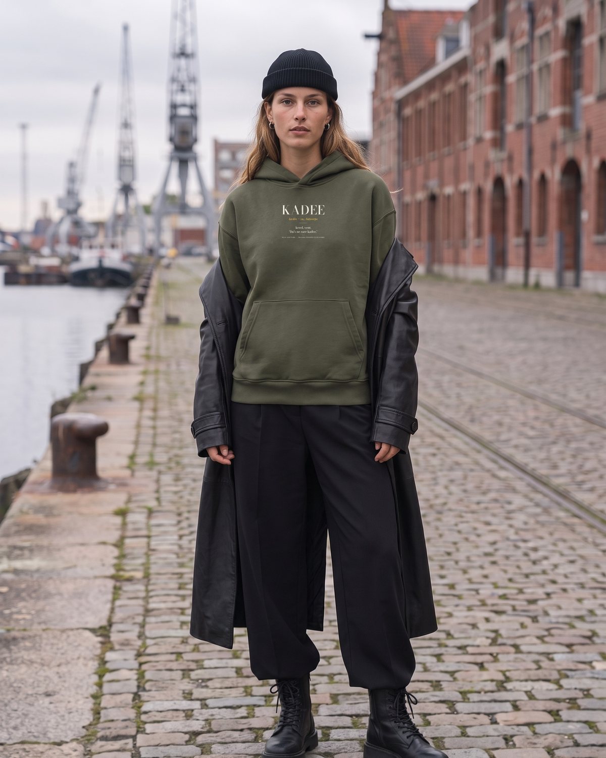 Le Hoodie Décontracté KADEE in Khaki Green, foto 10