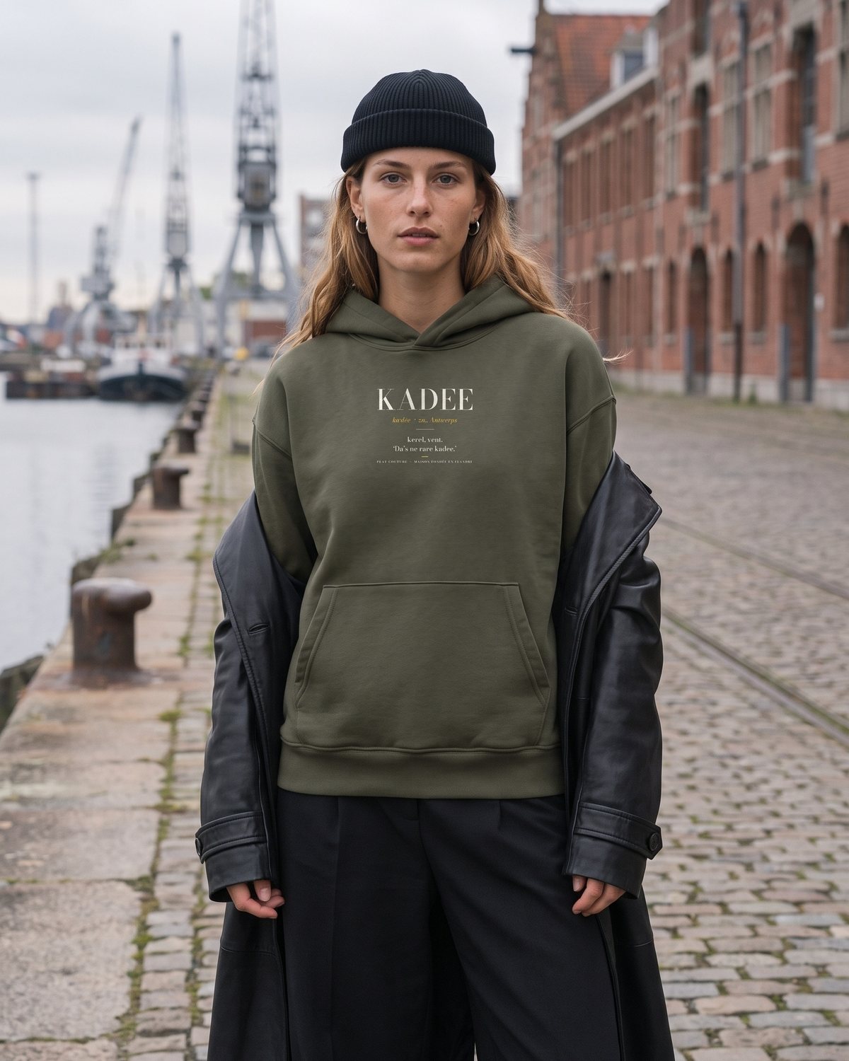 Le Hoodie Décontracté KADEE in Khaki Green, foto 2