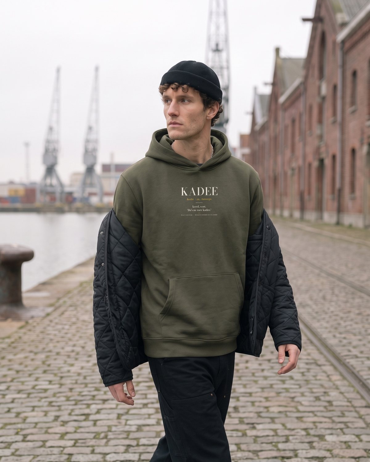 Le Hoodie Décontracté KADEE in Khaki Green, foto 3