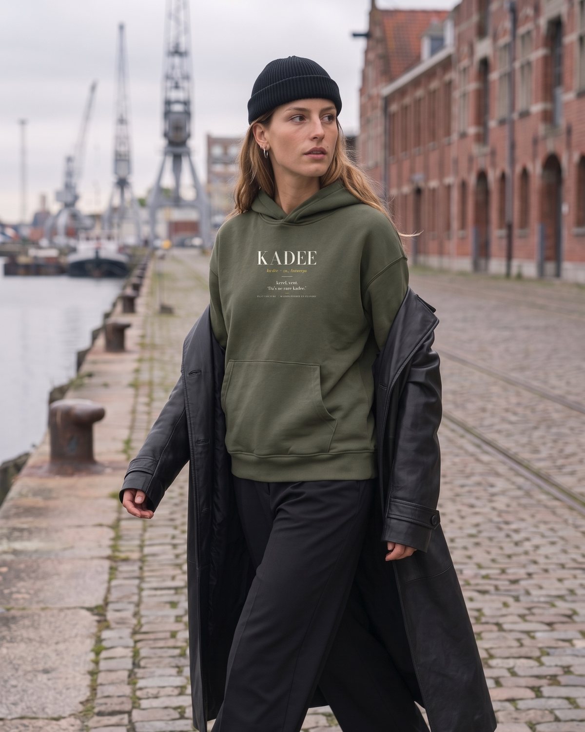 Le Hoodie Décontracté KADEE in Khaki Green, foto 4