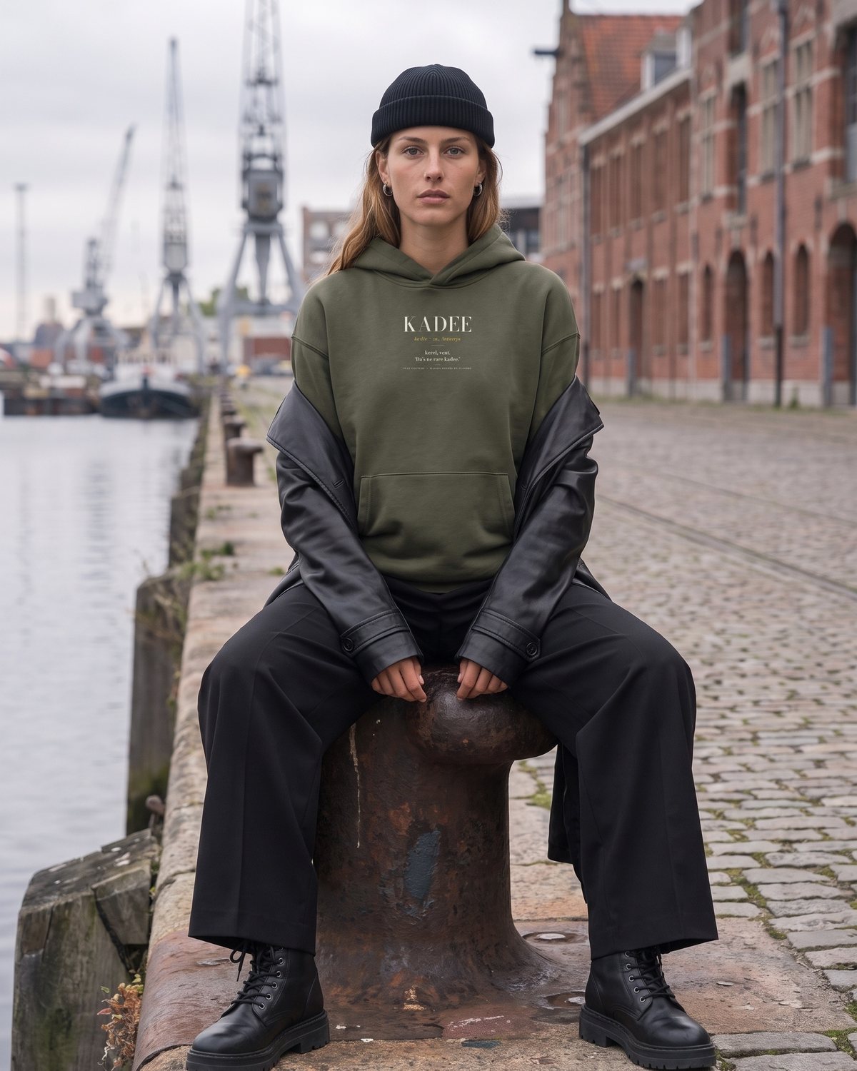 Le Hoodie Décontracté KADEE in Khaki Green, foto 8
