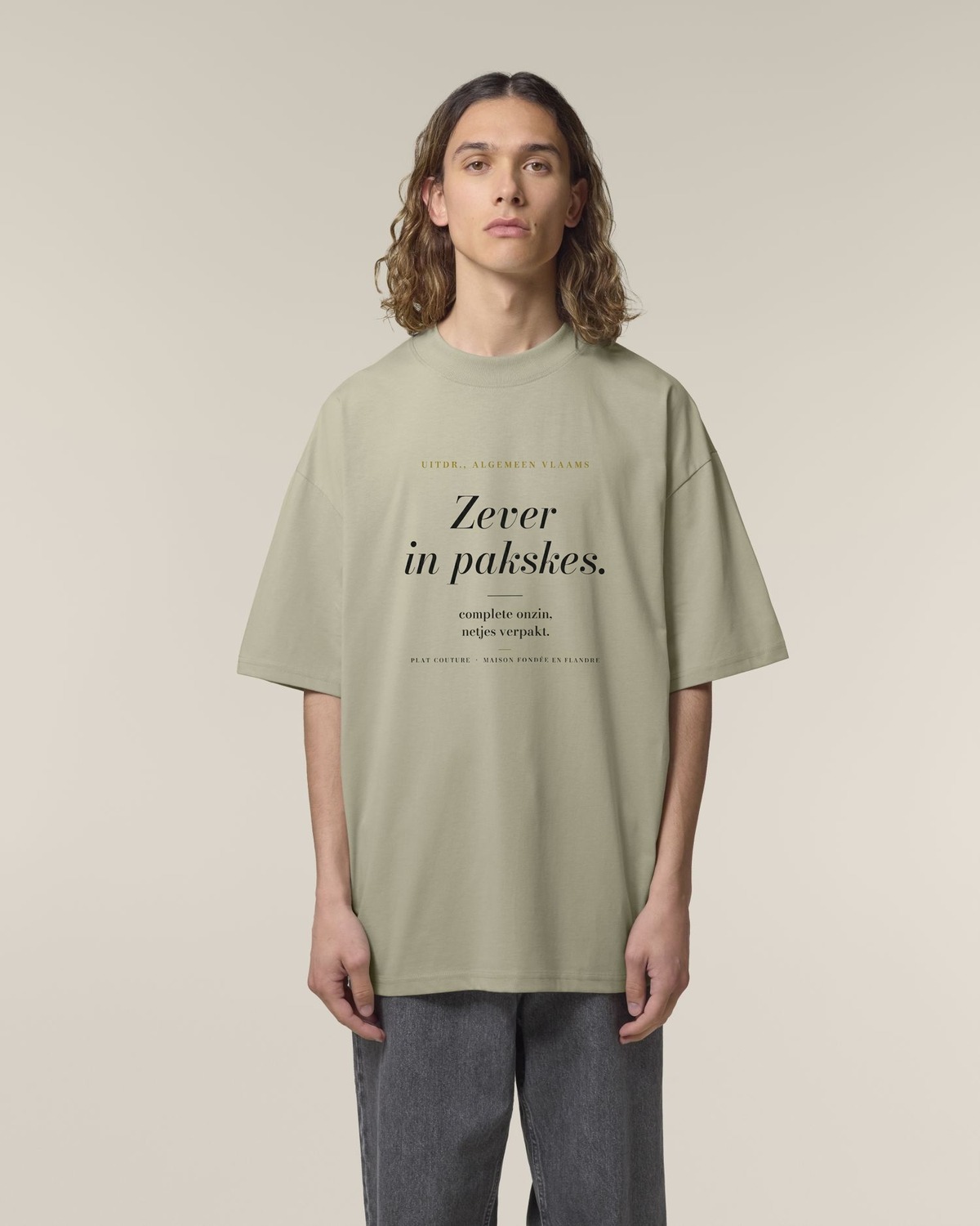 Le Tee Oversize Zever in pakskes. in Stone, foto 13