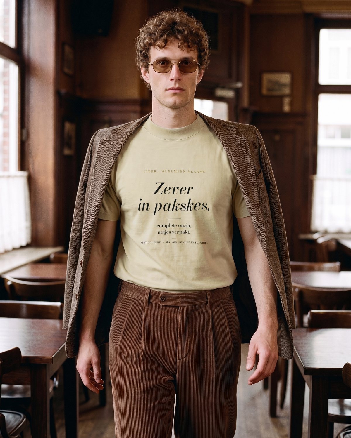 Le Tee Oversize Zever in pakskes. in Stone, foto 3